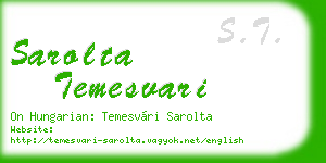 sarolta temesvari business card